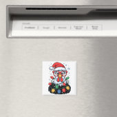 Funny Chicken Christmas Tree Lights Santa Hat Xmas Magnet (In Situ (Geschirrspüler))
