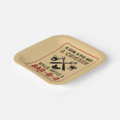 Funny Chicken Cow Pig Barbecue Party Pappteller (Gewinkelt)