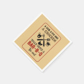 Funny Chicken Cow Pig Barbecue Party Serviette (Ecke)