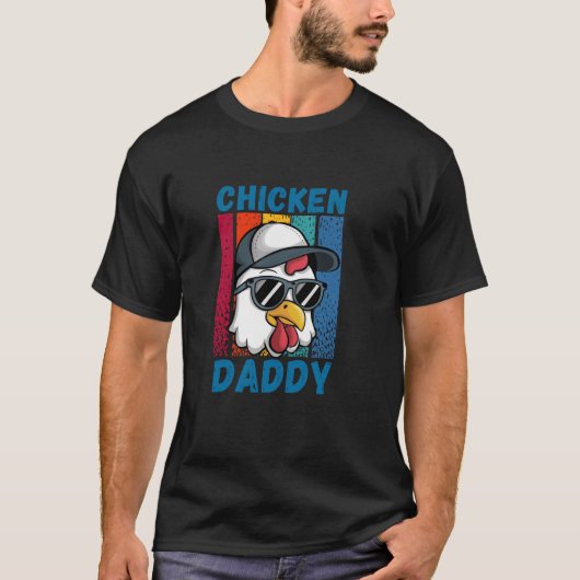 Funny Chicken Daddy Design for Vater Men Bauer T-Shirt (Vorderseite)