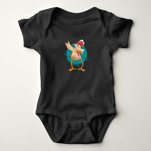 Funny Chicken Dance Baby Strampler (Vorderseite)