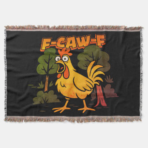 Funny Chicken Design - F-Caw-F Cartoon Animal Humo Decke