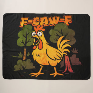 Funny Chicken Design - F-Caw-F Cartoon Animal Humo Sherpadecke