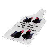 Funny Chicken Dinner Design, Schneidebrett (Ecke)