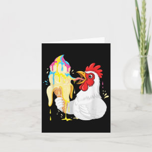 Funny Chicken Eating Banana Ice Karte