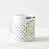 Funny Chicken Egge Novelty Rustikales Shabby Bauer Kaffeetasse (Vorderseite Links)