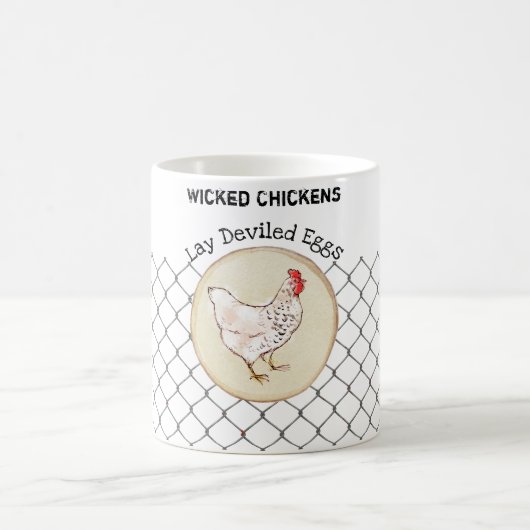 Funny Chicken Egge Novelty Rustikales Shabby Bauer Kaffeetasse (Mittel)