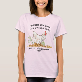 Funny Chicken Egge Novelty Rustikales Shabby Bauer T-Shirt