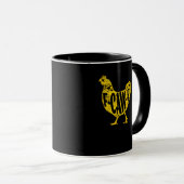 Funny Chicken F-Caw-F Hen Poultry Rooster Coop Tasse (VorderseiteRechts)