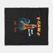 Funny Chicken F-Caw-F Poultry Humor Tee Fleecedecke (Vorderseite (Horizontal))