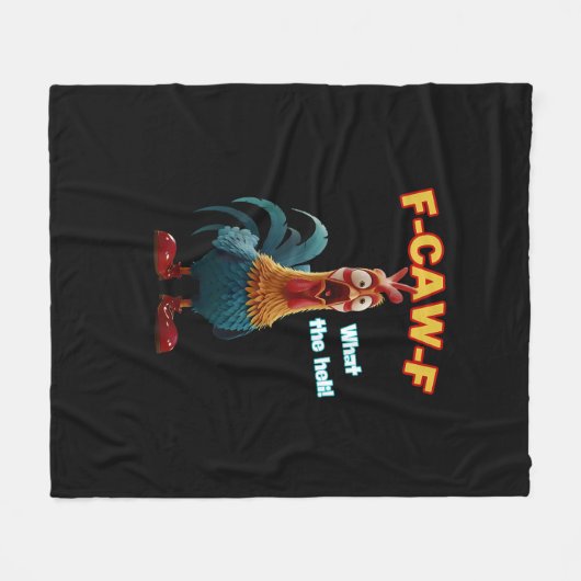 Funny Chicken F-Caw-F Poultry Humor Tee Fleecedecke (Vorderseite (Horizontal))