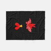 Funny Chicken Face Halloween Costume  Fleecedecke (Vorderseite (Horizontal))