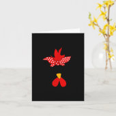 Funny Chicken Face Halloween Costume  Karte (Gelbe Blume)