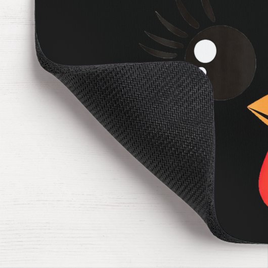 Funny Chicken Face Halloween Mousepad (Ecke)