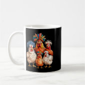 Funny Chicken Family Colorful Farm Animal Kaffeetasse (Links)
