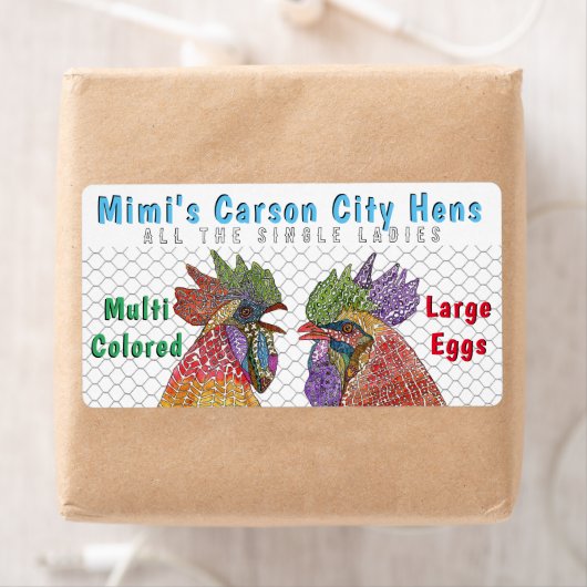 Funny Chicken Farm Fresh Eggs Stickers (Insitu)