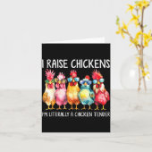 Funny Chicken Farmer Gift – I Raise Chickens Humor Karte (Gelbe Blume)