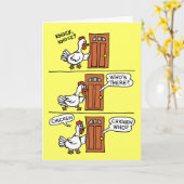 Funny Chicken Feel Better Balg Joke Karte (Gelbe Blume)