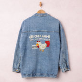 Funny Chicken Game Don't Look Denim Jacket Jeansjacke (Hangar)