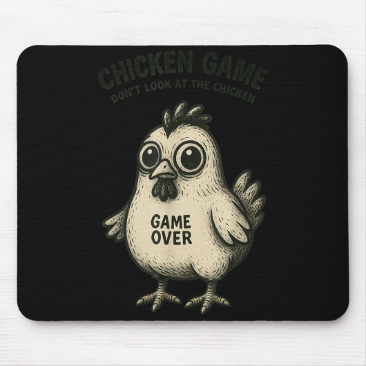 Funny Chicken Game Graphic Tee Men Women Teens Boy Mousepad (Vorne)