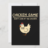 Funny Chicken Game T-Shirt | Schauen Sie sich das Einladung (Vorderseite)