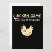 Funny Chicken Game T-Shirt | Schauen Sie sich das Einladung (Vorne/Hinten)