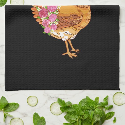 Funny Chicken Geschirrtuch (Gefaltet)