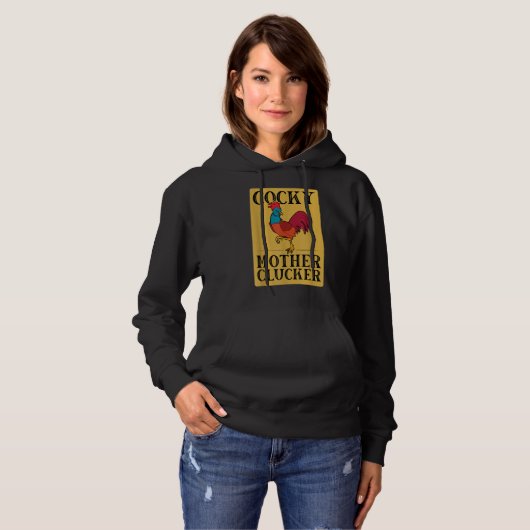 Funny Chicken Graphic | Abstract Chicken Face | Hoodie (Vorne ganz)