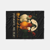 Funny Chicken Halloween Costume Tonight We Fly Sok Fleecedecke (Vorderseite (Horizontal))