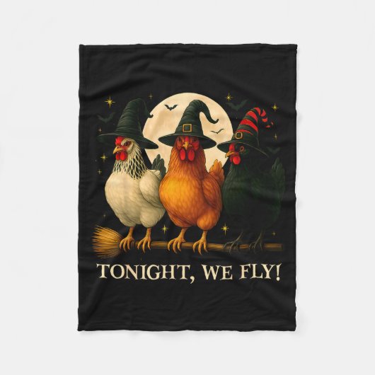 Funny Chicken Halloween Costume Tonight We Fly Sok Fleecedecke (Vorderseite)
