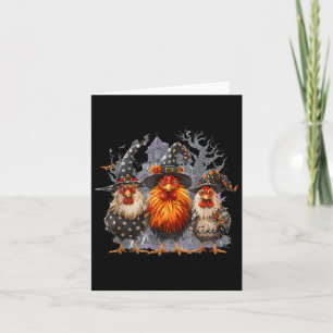Funny Chicken Halloween Kostüm Spooky Season Chic Karte