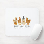 Funny Chicken Halloween, Spooky Chicken Poultrygei Mousepad (Mit Mouse)