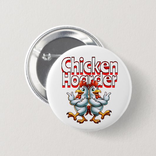 Funny Chicken Hoarder Button (Vorne & Hinten)