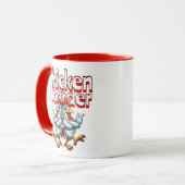 Funny Chicken Hoarder Tasse (Vorderseite Links)