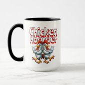 Funny Chicken Hoarder Tasse (Links)
