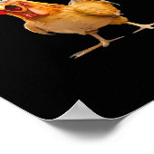 Funny Chicken Humor F-Caw-F  Poster (Ecke)