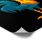 Funny Chicken Humor Quote Rooster Meme Caw F Poster (Ecke)