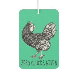 Funny Chicken Illustration Car Air Freshener Autolufterfrischer