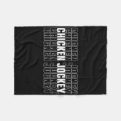 Funny Chicken Jockey Stack Repeat Schriftart Fun G Fleecedecke (Vorderseite (Horizontal))