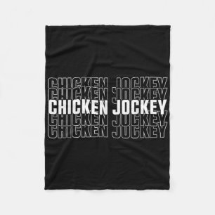 Funny Chicken Jockey Stack Repeat Schriftart Fun G Fleecedecke