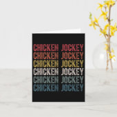 Funny Chicken Jockey Stack Repeat Schriftart Fun G Karte (Gelbe Blume)