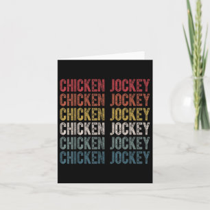 Funny Chicken Jockey Stack Repeat Schriftart Fun G Karte