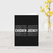 Funny Chicken Jockey Stack Repeat Schriftart Fun G Karte (Gelbe Blume)