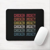 Funny Chicken Jockey Stack Repeat Schriftart Fun G Mousepad (Mit Mouse)