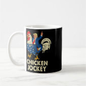 Funny Chicken Jockey Trump Meme für Männer Frauen Kaffeetasse (Links)
