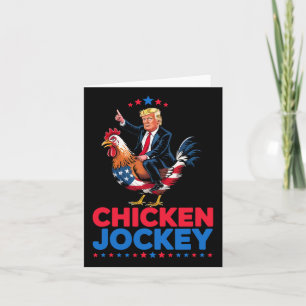Funny Chicken Jockey Trump Meme Karte