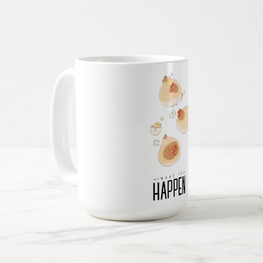 Funny Chicken Kaffeetasse (Vorderseite Links)