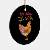Funny Chicken Keramik Ornament (Rechts)