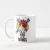 Funny Chicken King Wings Fans Grillen Drumstick Ge Kaffeetasse (Links)