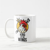Funny Chicken King Wings Fans Grillen Drumstick Ge Kaffeetasse (Links)
